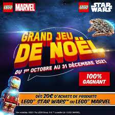Une surprise Lego Star Wars ou Marvel pour tout achat Lego, du même univers, d'un montant de 20€ minimum