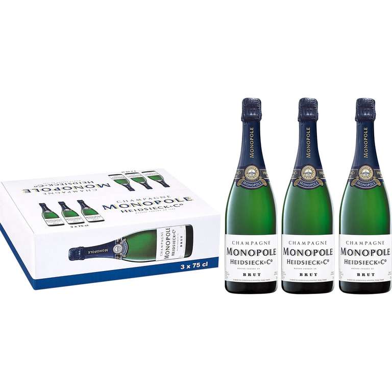 Carton de 3 bouteilles Champagne brut Heidsieck Monopole & Co - 3x 75cl (via 15.30€ sur la carte)