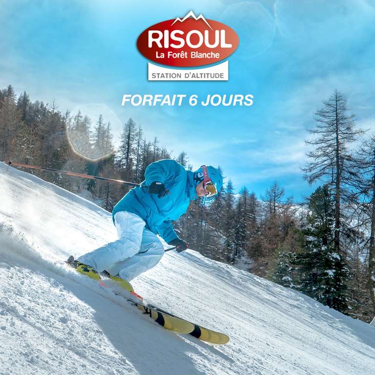 Sélection de forfaits dans une sélection de stations de ski des Alpes du Sud - Ex: Adulte 6 jours de ski La Forêt Blanche (Risoul + Vars)