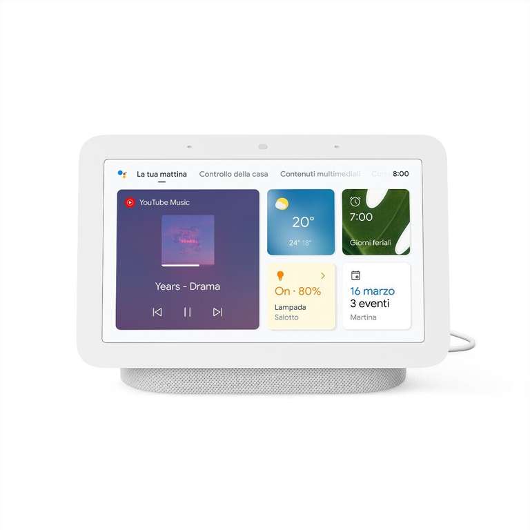Assistant vocal Google Nest Hub 2 à 29.99€ dès 100€ d'achat