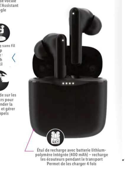 Écouteurs intra-auriculaires sans fil Silvercrest - Bluetooth
