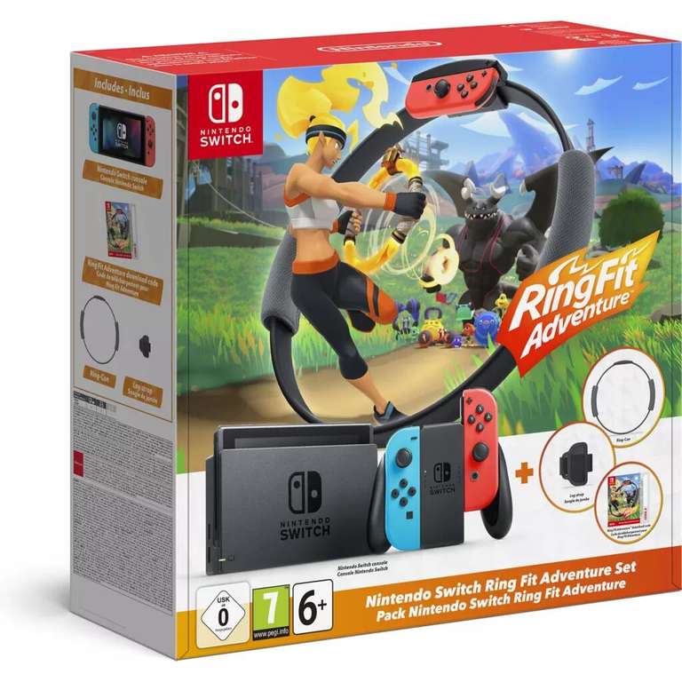 Pack Nintendo Switch Edition Ring Fit Adventure (via 2 bons d'achat de 20€ valable dès 20€ d'achat)