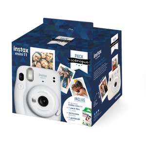 Kit appareil photo instantané Fujifilm Instax Mini 11 Iconique (blanc) - avec 10 films photo + housse + guirlande - Brive-la-Gaillarde (19)