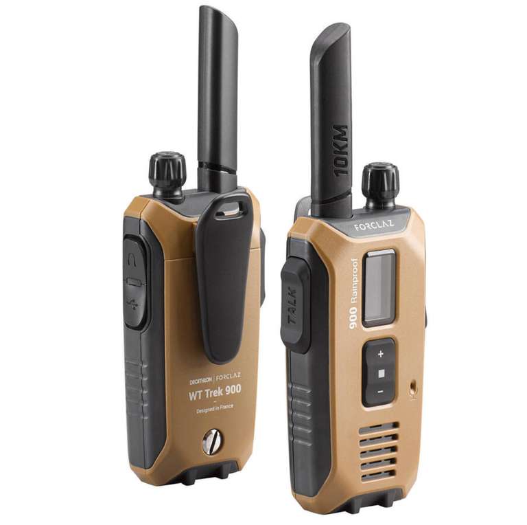 Paire de talkie-walkies étanches et rechargeable par USB Forclaz WT900 - 10km