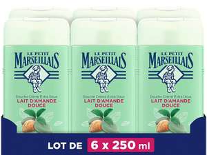 Lot de 6 gels douche Le Petit Marseillais au Lait d'amande douce - 250 ml
