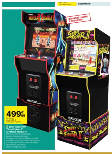 Borne Arcade Street Fighter II ou  Mortal Kombat II 
