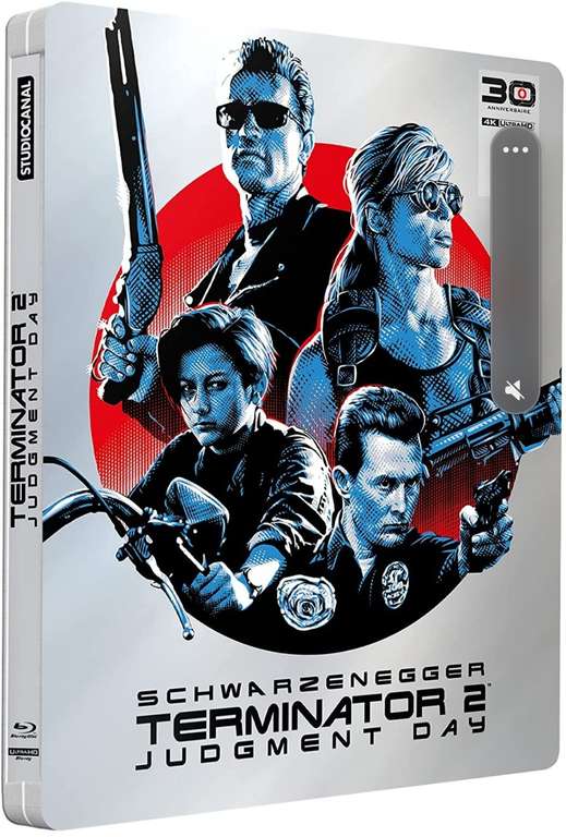 Coffret Blu-ray 4K UHD + Blu-ray 3D + Blu-ray Terminator 2 - Édition Limitée SteelBook 30ème anniversaire
