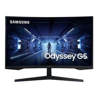 Ecran PC Gaming Samsung Odyssey G5 C27G55TQWR 27" Ecran incurvé WQHD Noir (40€ via ODR + 30€ pour les adhérents sur le compte fidélité)