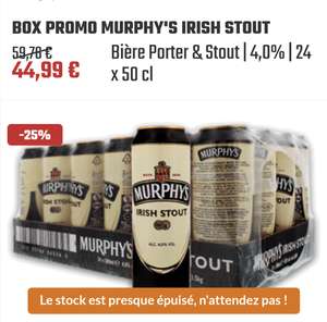 Box Murphy's Irish Stout- 24x50cl bières murphy's