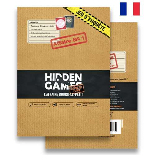 Jeu de société Hidden Games Scène du Crime - L’Affaire Bourg-Le-Petit (Vendeur Tiers)