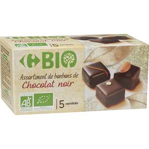Assortiment de bonbons de chocolat noir Bio Carrefour