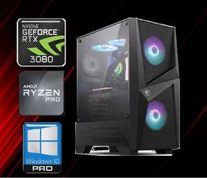 PC Gaming Agando Fuego 5637R5 Forge - Ryzen 5 Pro 5650G, RTX 3080 (10 Go), 16 Go de RAM, 1 To en SSD, alim. 850 W 80+ Gold, Windows 10 Pro