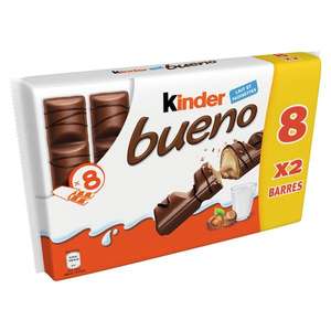 Paquet de 8 Kinder Bueno - 8 x 2 barres (via 1,53€ sur la carte de fidélité)