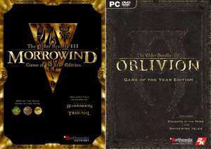 The Elder Scrolls III: Morrowind - Game of the Year Edition ou The Elder Scrolls IV: Oblivion GOTY sur PC (Dématérialisés - Steam)