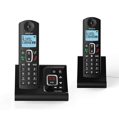 Lot de 2 téléphones fixes Alcatel F685 Duo avec répondeur (via ODR de 10€)