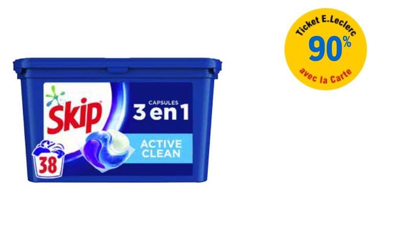 Boîte de lessive en capsule Skip 3 en 1 Active Clean, Sensitive ou Fraîcheur Intense 38 lavages (Via 10.34€ sur Carte de fidélité)