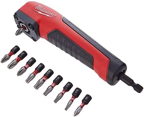 Renvoi d'angle Milwaukee 4932471274 + 11 embouts shockwave
