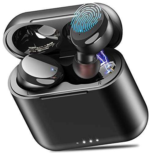 Écouteurs intra-auriculaires sans-fil Tozo T6 - Bluetooth, étanches IPX8, noir (vendeur tiers)