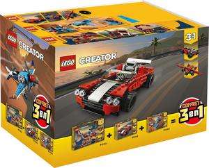 Pack Lego creator 3 en 1: Dragon de feu / Voiture de sport / Avion à hélice (31102 / 31100 / 31099)