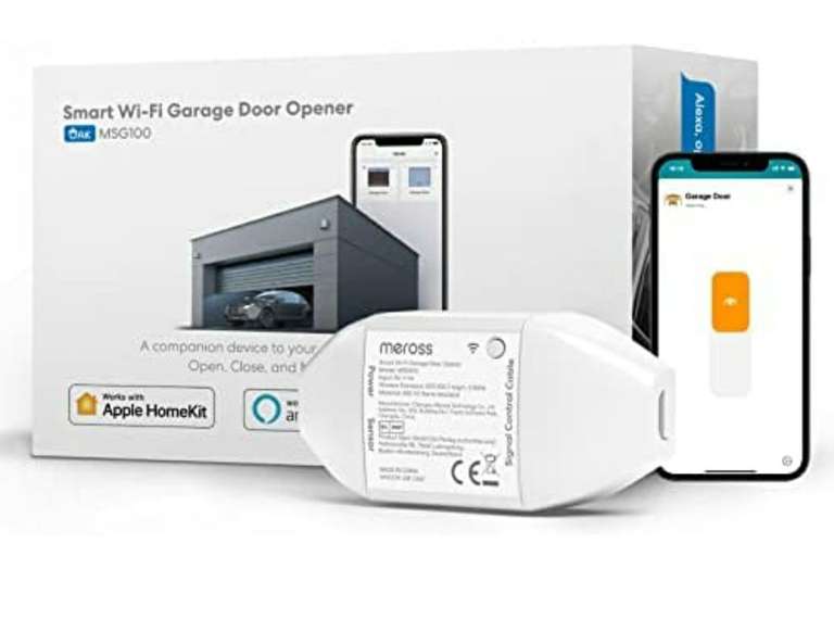 Ouvre-porte de garage connecté Meross - Compatible HomeKit, Alexa, Google Home (via coupon)