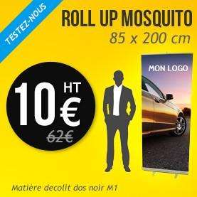 Sélection de produits à 10€ HT - Ex : Roll Up Mosquito (85 x 200 cm)