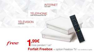 Forfait Mensuel Freebox Crystal + Option Freebox TV pendant 1 an