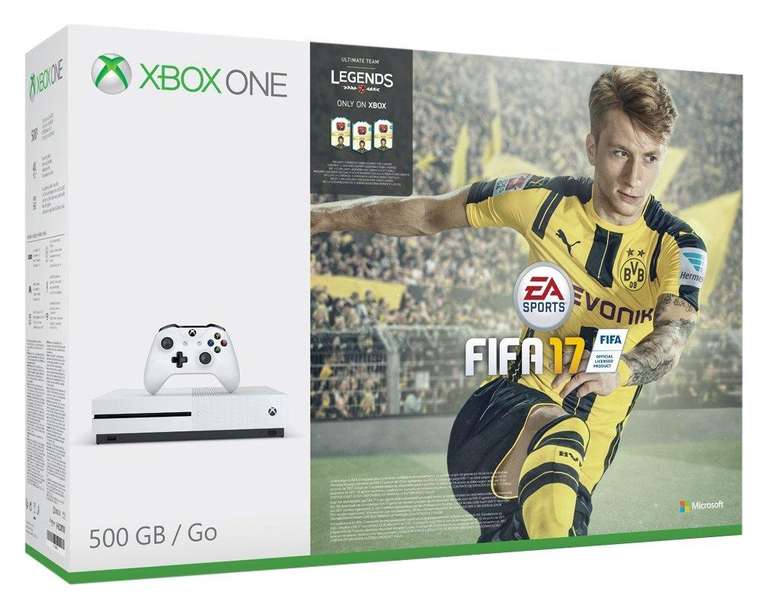 Pack console Microsoft Xbox One S 500 Go - Blanc + Fifa 17