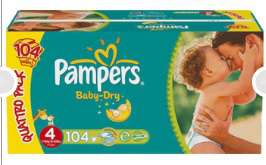 Couches Pampers taille 4 ou 5