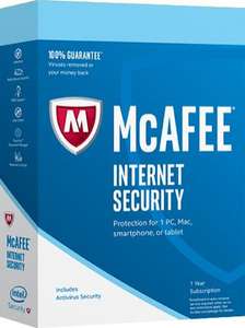 Logiciel McAfee Internet Security 2017 (Dématérialisé) - Licence Gratuite pour 6 mois