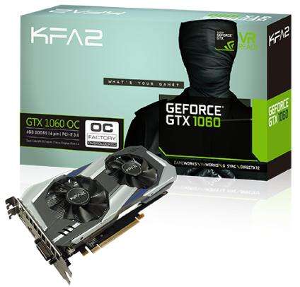 Carte graphique KFA2 GeForce GTX 1060 OC - 6 Go, DDR5