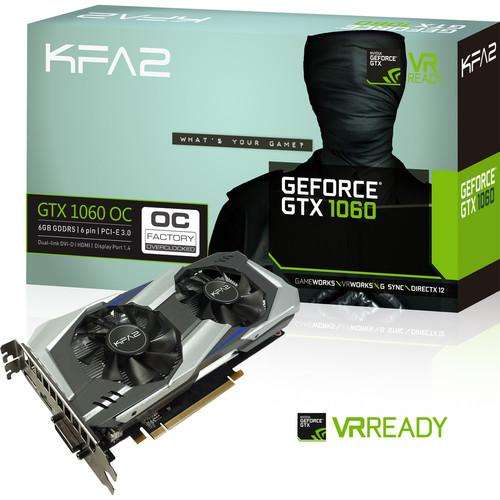 Carte graphique KFA2 GeForce GTX 1060 OC, 6 Go