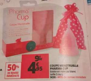 Coupe menstruelle Pharma Cup - Rose ou Blanc, Taille S ou L