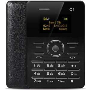Téléphone portable 1" AIEK Q1 - GSM, taille CB, microUSB, Bluetooth