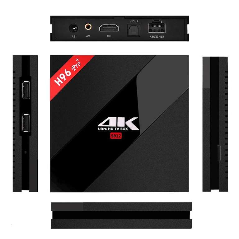 Box TV H96 Pro Plus - 4K, Android 7.1, Amlogic S912, RAM 3 Go, ROM 32 Go
