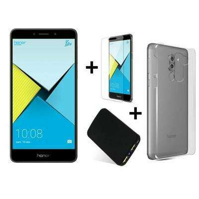 Smartphone 5.5" Honor 6X - Full HD, Kirin 655, 3 Go RAM, 32 Go ROM (via ODR de 30€) + + Exopack Pack 3 en 1