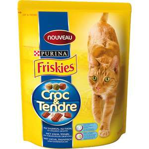 3 sacs de croquettes pour chat Friskies Croc & Tendre 800 g