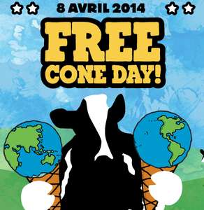 Le 08/04 : Free Cône Day (Journée de la glace gratuite)