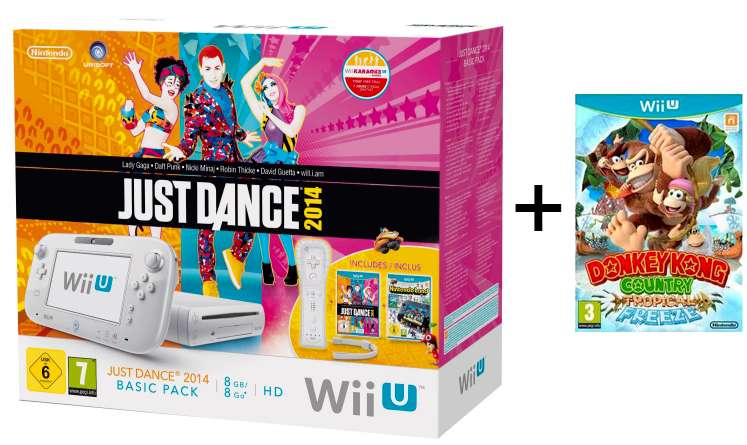 Pack Wii U Just Dance 2014 + Nintendo Land + Donkey Kong