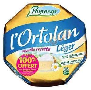 Fromage L'Ortolan léger 250g 100% remboursé (au lieu de 2,25€)