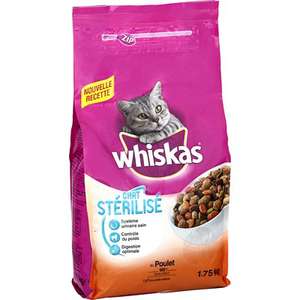 2 lots de 6 sacs de croquettes Whiskas au poulet pour chats stérilisés (12x2kg)
