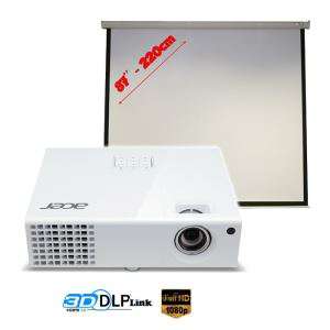 Vidéoprojecteur Full HD 3D Acer H6510BD + Ecran de projection 87"