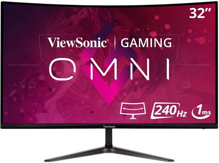 Ecran PC gamer 32" ViewSonic VX3219-PC-MHD - Full HD, 240 Hz, Dalle VA, Incurvé, 1 ms