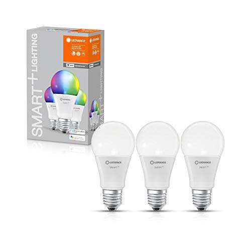 Lot 3 ampoules LED Ledvance Smart+ WiFi Classic multicolor - E27
