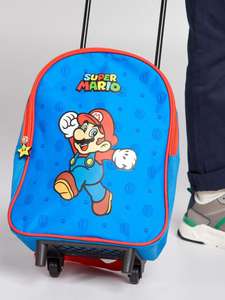 Cartable Super Mario avec roulettes - Bleu
