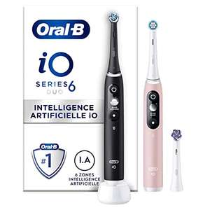 Lot de 2 brosses à dents électriques Oral-B iO 6 - Noire Et Rose + 3 brossettes
