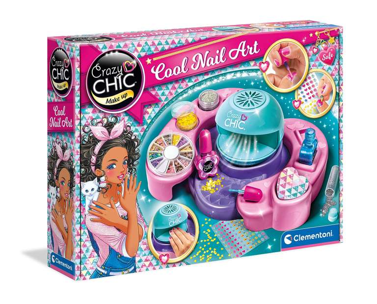 Clementoni Cool Nails Crazy Chic-L'atelier, Machine à manucure-Jouet Fille,  kit de Loisir créatif fill 6 Ans –