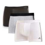 Adidas | Lot De 3 Boxers Active Flex Cotton 3 Stripes Adidas - Noir Et Gris