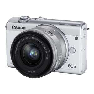 Appareil photo hybride Canon EOS M200 blanc ou noir + objectif EF-M 15-45mm