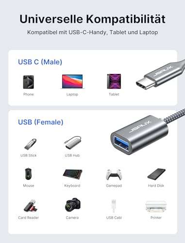 Lot de 2 adaptateurs USB C vers USB 3.0 JSAUX (Vendeur tiers)