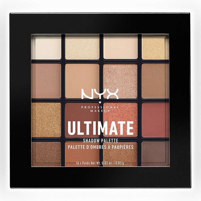 Sélection de produits de maquillage NYX en promotion - Ex : Palette yeux Ultimate Shadow - 5 modèles disponibles (16 fards)